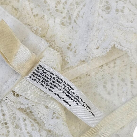 Aritzia Wilfred Lace Triangle Bralette Ivory Size Small Adjustable Straps - Picture 6 of 6